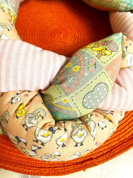 Látkový pletený venček /vrkoč, 