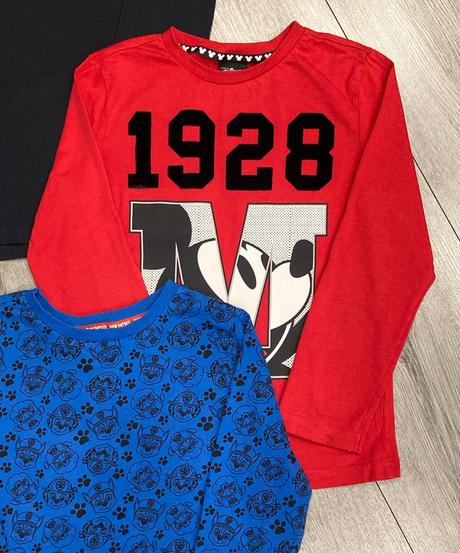 3x mickey tričko veľ. 122, f&f,122