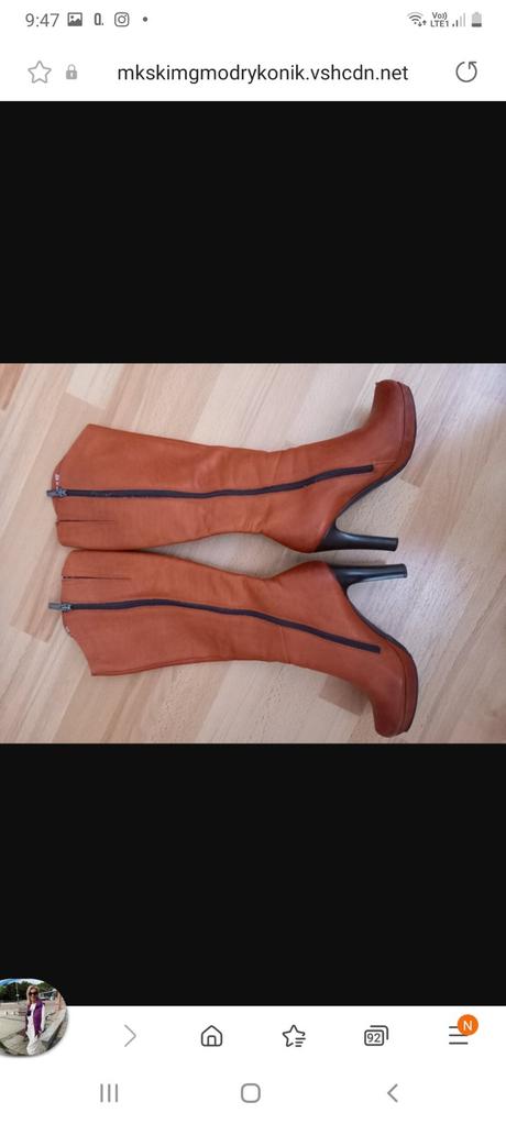 Kožené čižmy malo nosene, 38