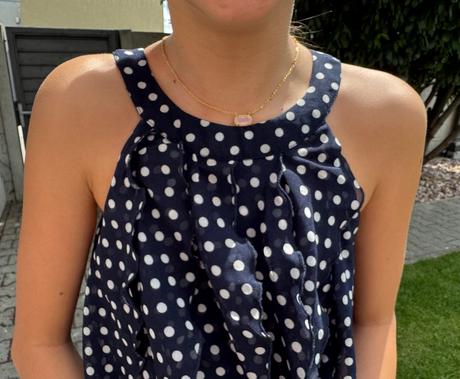 Šaty s bielymi bodkami, lindex,158