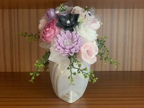 Mydlova kytica v mušli keramika, 