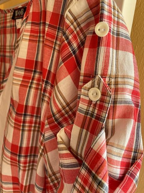 Letná káro blúzka v.42/44, 42