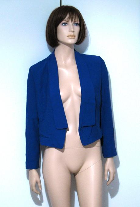 Kráľovsky modré letné sako, mango,m