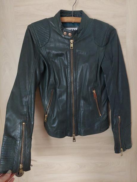 Kozena bunda tmavozelena max-mara s, s