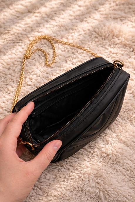 Nová čierna crossbody kabelka, 