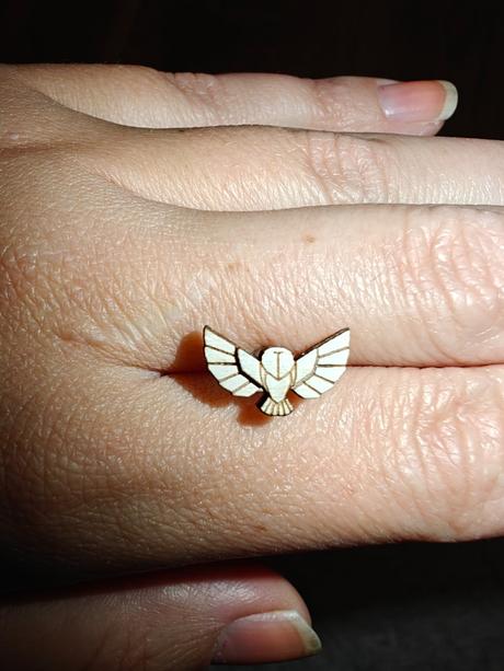 Drevená náušnice snowy owl earrings,