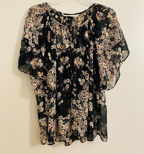 Blúzka kvietková, zara,38