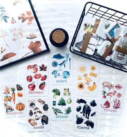 Farby - slovenské komunikačné kartičky pre deti, 