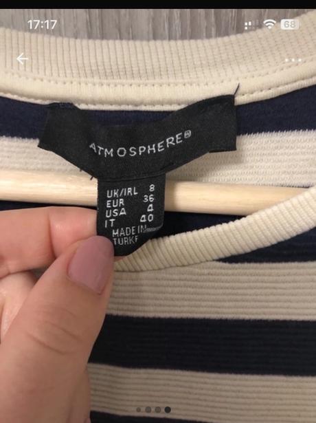 Modro bezove pasikave saty s, primark,s