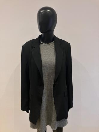 Dámske čierne sako (44), h&m,xxl