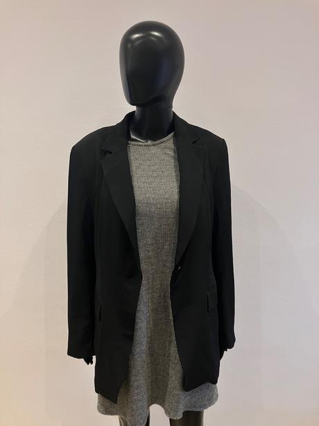 Dámske čierne sako (44), h&m,xxl