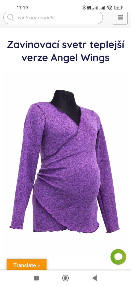 Zavinovaci sveter angel wings l/xl, l