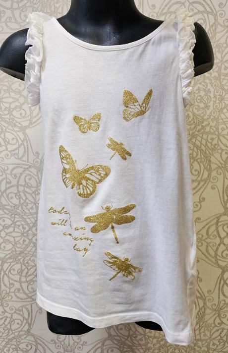 Tričko s motýľmi, h&m,134