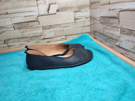 Luks barefoot - dámske čierne kožené baleríny, 36