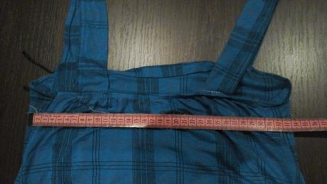 Tyrkysove karovane tricko na siroke ramienka, m