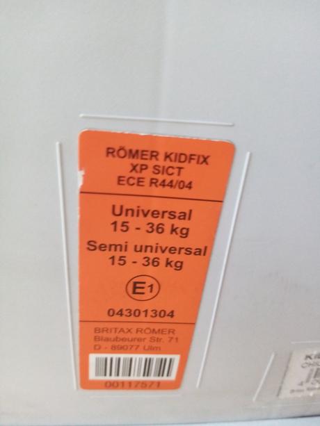 Romer kidfix xp sict, römer