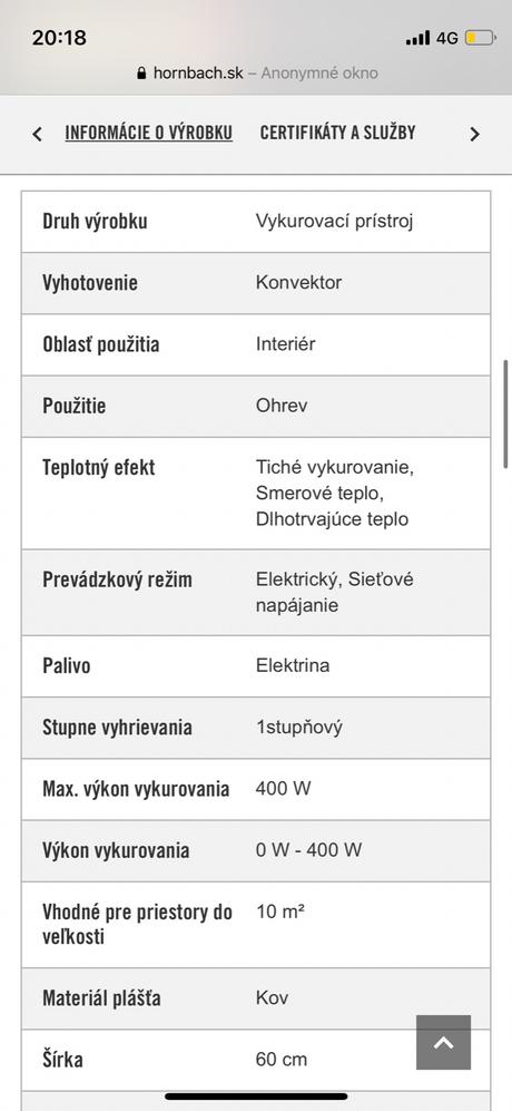 Radiátor konvektor 400w, 