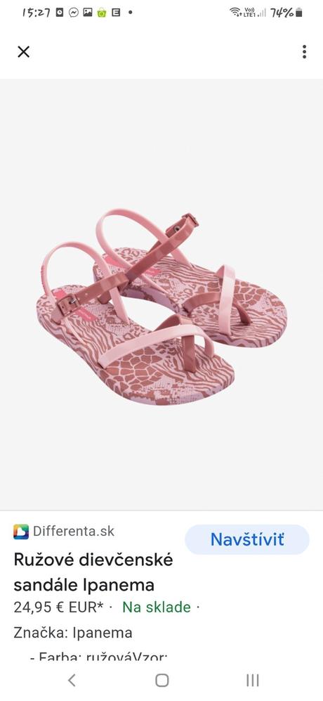 Gumené sandálky ipanema, 28