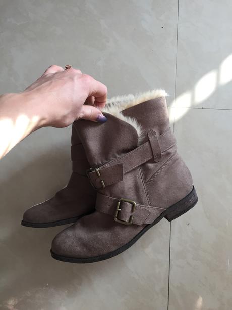 Čižmy s kozusinkou, new look,36