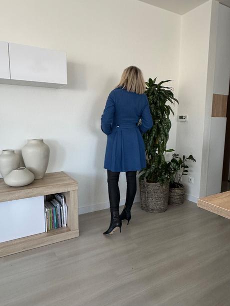 Zimný elegantný kabát, s