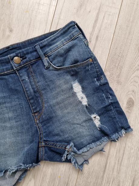 Roztrhané džínsové šortky, denim,xs