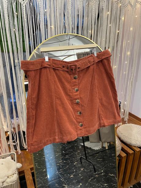 Menčestrová sukňa s opaskom pre moletky, george,52