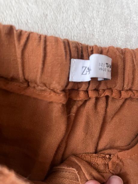Ľanové 7/8 nohavice, zara,164