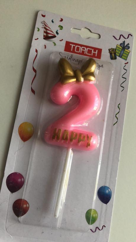 Narodeninová sviečka 2 na tortu, 
