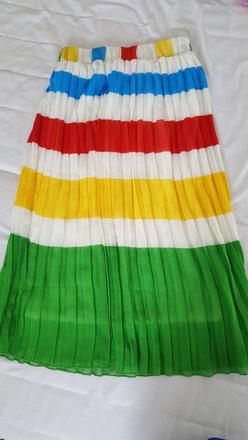 Midi sukna plisovana, s