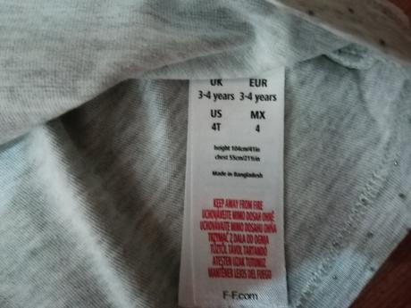 Tričko s dlhým rukávom, veľkosť 104 cm, f&f,104