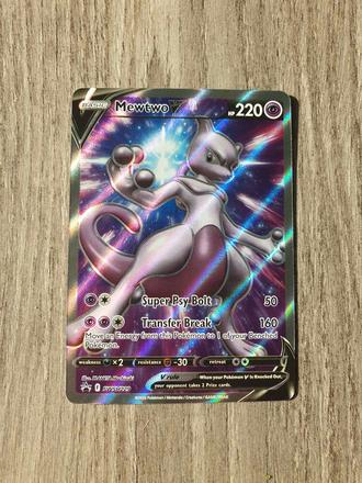 Pokemon karticka mewtwo full art v, 