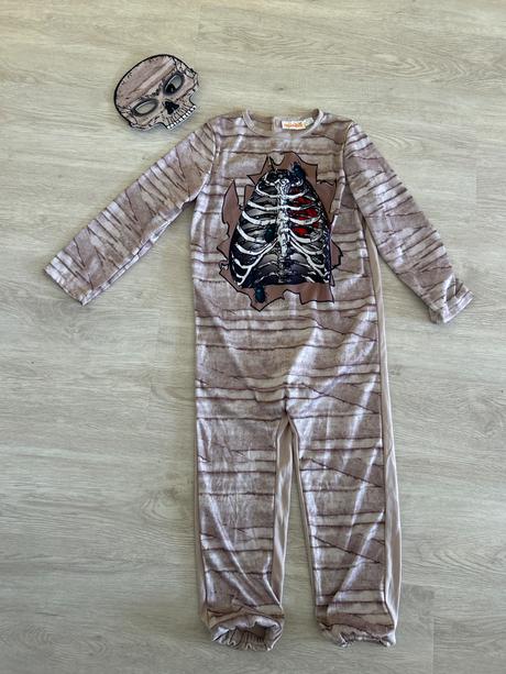 Halloweenska maska kostivec vel. 122/128, 