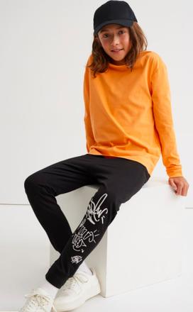 H&m čierne tenké tepláky ve.170, h&m,170