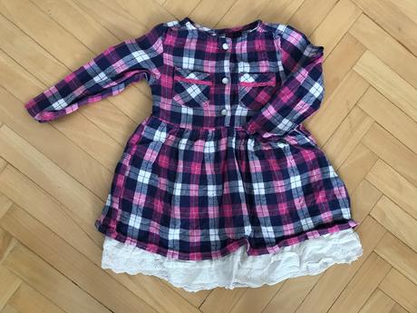 Kárované šatičky, veľkosť 74, f&f,74