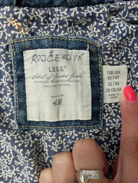 Rifľová bunda (podšitá), h&m,128