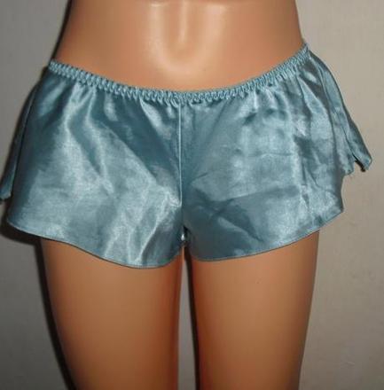 Suknickove satenove zelenkave nohavicky, s