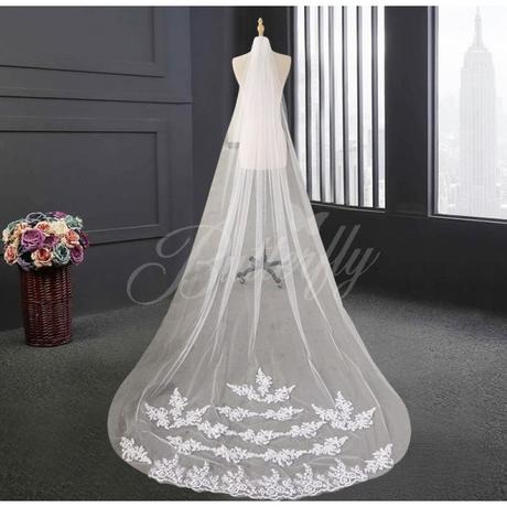 Katedrálový závoj s aplikáciou,