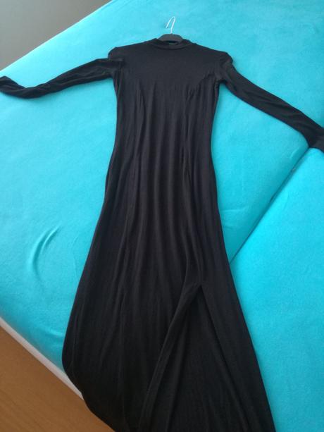 Maxi saty cierne bavlnene, s