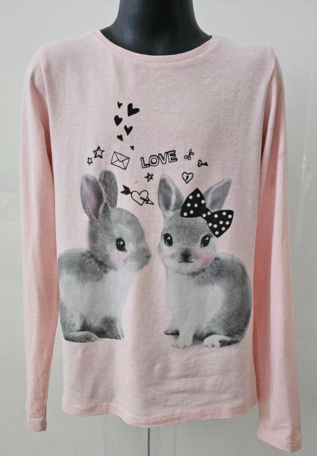 Tričko so zajačikmi, h&m,134