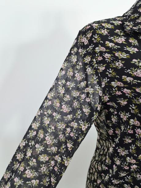 Košeľova blúzka s kvetinovým motívom, h&m,m