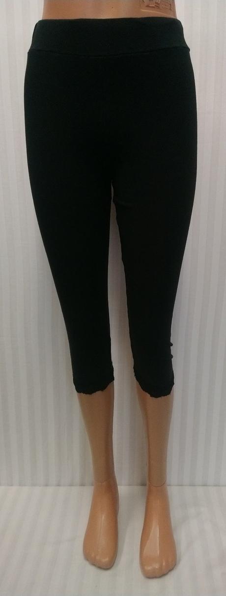 Dámske čierne elastické trištvrťáky, biaggini, m, m