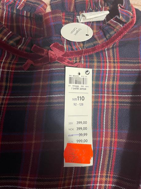 Lindex vianocne saty 110 nove, lindex,110