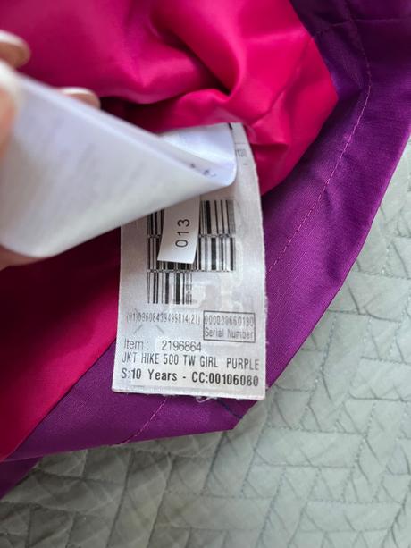 Prechodna bunda pre dievca, decathlon,140