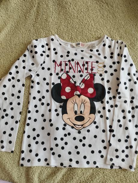 Ponúkam na predaj tričko minnie, h&m,128