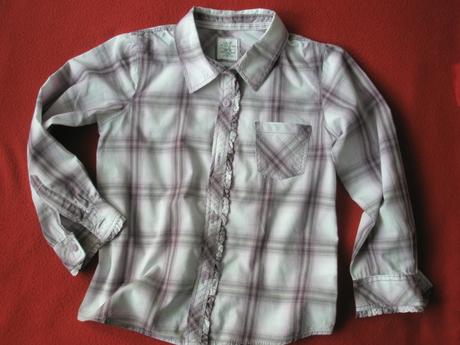 Dievčenská károvaná košeľa zn. h&m veľ. 116-122, h&m,116
