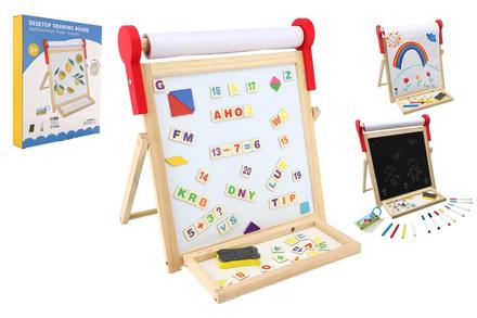 Tabuľa obojstranná magnetická s rolkou papiera, 