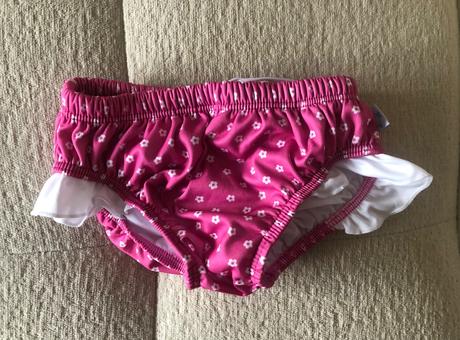 Ružové kvetované plavkové nohavičky s volánom92/98, 92