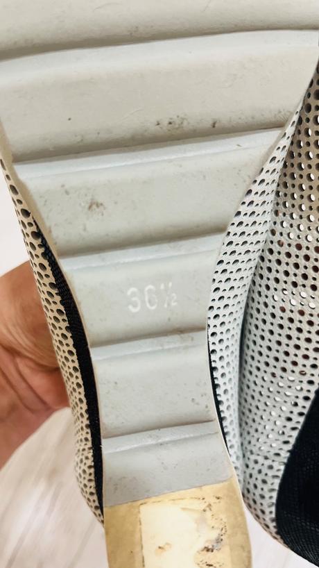 Bielo-čierne topánky 36 1/2, 36