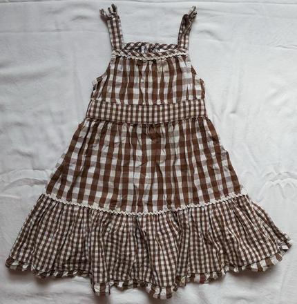 Hnede karovane saty hm, h&m,92