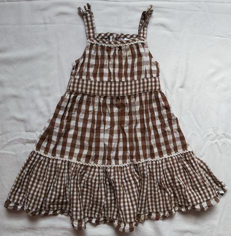 Hnede karovane saty hm, h&m,92